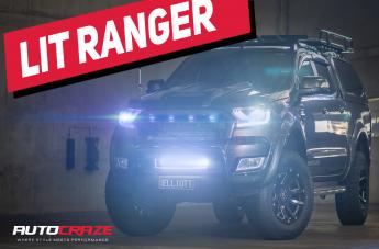 FORD RANGER HIGHLAND MATTE BLACK WITH MILLED SPOKES